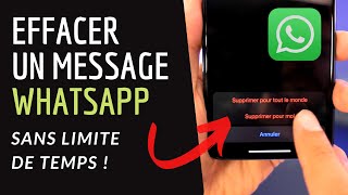 SUPPRIMER un message WhatsApp SANS LIMITE de temps  shorts [upl. by Mariele]