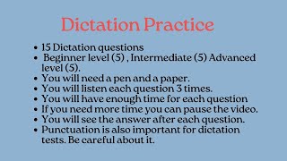 Dictation Practice in English [upl. by Ennail]