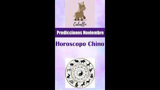 PREDICCIONES HOROSCOPO CHINO CABALLO – NOVIEMBRE [upl. by Urquhart]