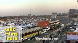 Indias largest toll plaza  Delhi Gurgaon NH8 expressway [upl. by Nashbar]