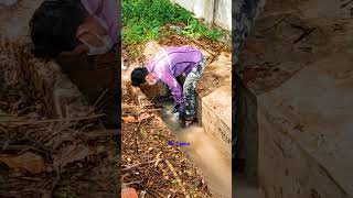 200M for removing lots of debris stuck in drain viral satisfying drainage shorts funny video [upl. by Mcdowell858]