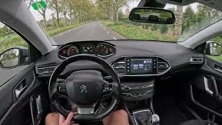 Peugeot 308 SW 16 BlueHDI Blue Lease Exc Pack  POV Drive 4k Video  Binaural audio [upl. by Gussman]