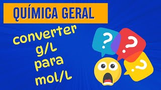 Como converter gL para molL [upl. by Etak]