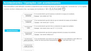 Acontecimentos  Matemática 9º Ano [upl. by Yale]