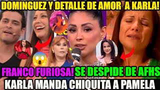 CHRISTIAN SORPRENDE CON ROSAS Y SERENATA A KARLA  PAMELA LANZA DARDO  MONICA SE DESPIDE DE AFHS [upl. by Ainimre699]