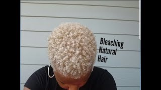 Bleaching Natural Hair White  Grey  Silver  Platinum Blonde [upl. by Giverin]