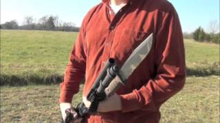 Ontario Knife Company OKC3S quotM9 Bayonetquot attached to a Mossberg 590A1 [upl. by Ahsiekin44]