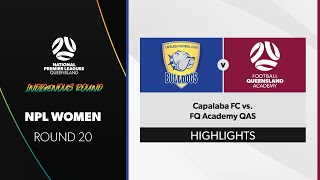 NPL Women R20  Capalaba FC vs FQ Academy QAS Highlights [upl. by Binky]