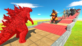 Godzilla VS Team Biollante mechagodzilla King kong  Animal Revolt Battle Simulator [upl. by Alhahs511]