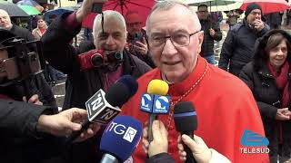 Il Cardinale Parolin a Lauria per la conclusione del Giubileo Lentiniano [upl. by Alaunnoif328]