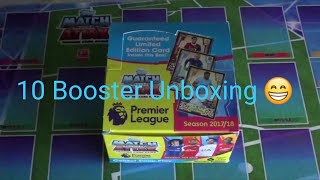 Match Attax Premiere League 1718 10 Booster Unboxing [upl. by Orsa]