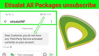 How do I cancel my Etisalat all active subscriptionHow do I stop Etisalat from deducting my credit [upl. by Einberger]