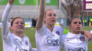 quotOh Ville Lumièrequot chanté par les féminines du PSG avec leurs supporters [upl. by Arbba625]