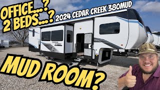 2024 Cedar Creek 380MUD  RV with a MUD ROOM  Two Beds or Office THIS IS DIFFERENT [upl. by Efal]