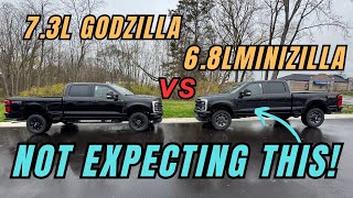 2024 Ford 68L vs 73l Godzilla fuel mileage F350 XLT vs STX Drive comparison real world MPG loop [upl. by Ennaul57]