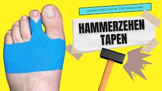 HAMMERZEH TAPEN  Hammerzehen tapen Anleitung [upl. by Kwasi]