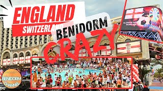 England fans in Benidorm go CRAZY during penalty shootout Euro 2024 [upl. by Atinav]