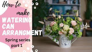 how to make Watering Can flower arrangement  Create Stunning Floral Displays [upl. by Scandura]