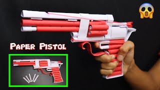 Paper Pistol How to Make a paper gun that shoots paper bulletEasy Paper GunPowerful Paper Pistol [upl. by Ayidah]