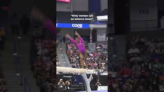 Born to be a WAG gymnast forced to be a MAG gymnast😂 gymnastics beam [upl. by Jeroma]