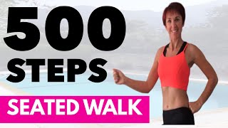 Seated Walking Workout 500 Steps  Chair Exercises [upl. by Asital815]