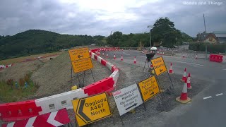 Machynlleth A487 bridge construction latest video End of July 22 [upl. by Suhpesoj396]