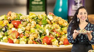 Mediterranean Chickpea Salad Ready in 15 Mins [upl. by Neened]