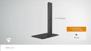 How to install the Nedis Universal Swivel Table Top TV Stand  TVSM2040BK [upl. by Aranaj494]