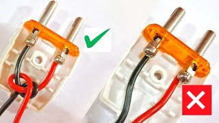 proper 2 pin plug connection  electrical life hacks  amazing tips and trick [upl. by Arehahs79]