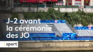 J2 avant la cérémonie des JO [upl. by Ahsikit]