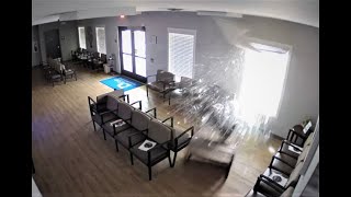 Deer CRASHES into Doctors Office in Zwolle LA Security Cam Footage  PART ONE [upl. by Airrej862]