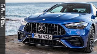 2024 MercedesAMG CLE 53 Coupe  Starling Blue Metallic  Driving Interior Exterior [upl. by Fisa]