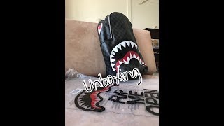 Sprayground backpack Shark in Paris  Unboxing [upl. by Rimahs]