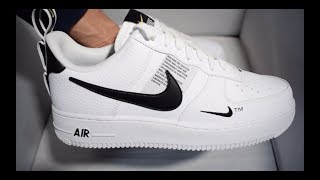 Nike Air Force 1 Utility Low White Unboxing [upl. by Reinert591]