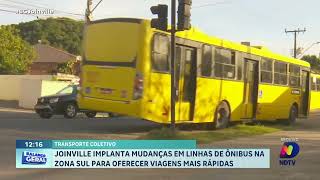 Joinville implanta mudanças em linhas de ônibus na zona sul para oferecer viagens mais rápidas [upl. by Inajna]