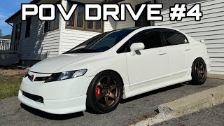 400whp Civic Si hits the Backroads  POV Run 4 [upl. by Asha]