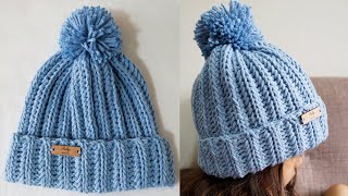 🌈Gorro Tejido a Crochet IMITACION DOS AGUJAS Paso a Paso😍 [upl. by Aay791]