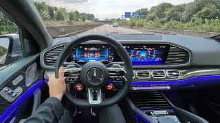 NEW 2025 Mercedes AMG GLE53 POV Drive Hybrid Coupe Facelift SOUND on the German Autobahn [upl. by Barbur]