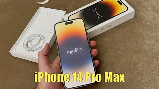 iPhone 14 Pro Max Gold  распаковка обзор и первые впечатления [upl. by Spancake]