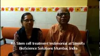 Rheumatoid Arthritis RA Treatment testimonial  StemRx Mumbai India [upl. by Yeorgi]