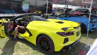 Corvettes at Carlisle 2022  AWE Track Exhaust Start Up on a C8 HTC Corvette [upl. by Rafaello]