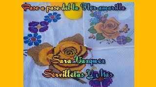 parte 7 del la flor amarilla 🌼🌼sara vazquez Servilletas y mas [upl. by Tala]