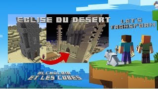 Minecraft  Lets Transform un village du désert  léglise [upl. by Letnwahs]