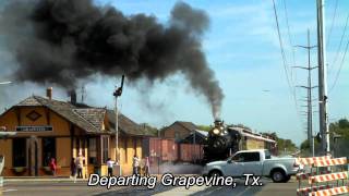 Grapevine Vintage RR GVRR 2248 steam returns 10312010 © [upl. by Maurine578]