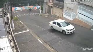 Liquefied petroleum gas cylinders fall off truck [upl. by Herald996]