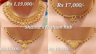 Latest Gold Necklace Design with weight and price [upl. by Llennej8]