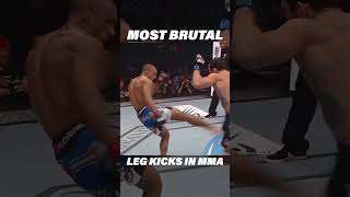 The Most Brutal Leg Kicks in MMA ufc shorts [upl. by Ahsilav]