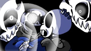 WARNING FLASHING LIGHTS AND COLORS ULB Sans Vs DustTale Sans AU BAttle [upl. by Narmi]