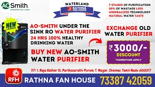 Buy AO Smith Under the Sink RO Water Purifier at Rathna Fan House [upl. by Eniamahs]