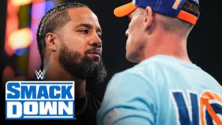 John Cena criticizes Jimmy Uso after turmoil with The Bloodline SmackDown highlights Sept 1 2023 [upl. by Shelba]